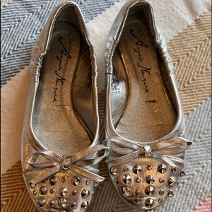 Silver shoes for little girl